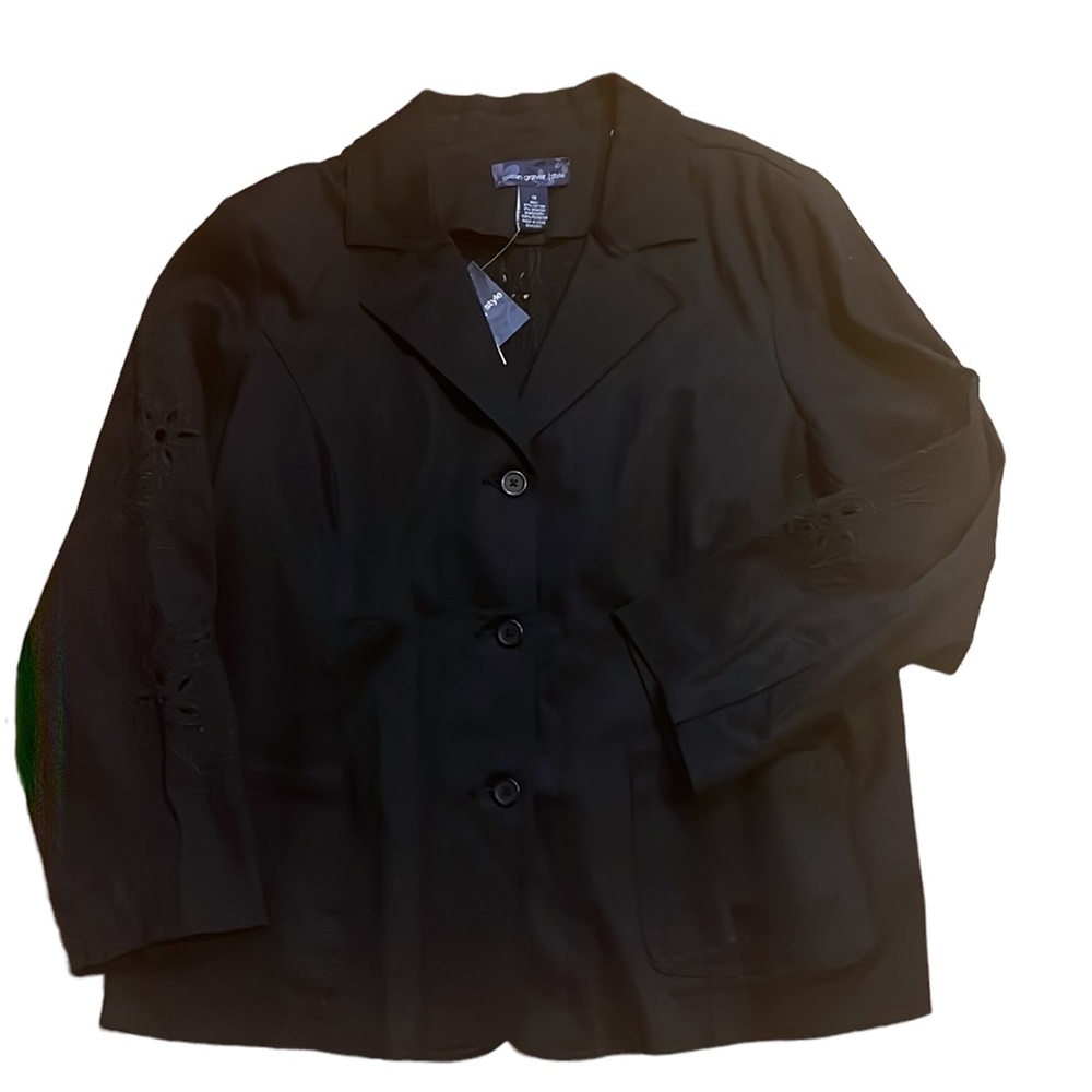 Susan Graver Black Blazer size 1X - Picture 4 of 8
